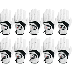 10 Pcs Hot All Weather Soft Golf Gloves Men Left Right Hand Cabretta Leather Rain Grip Comfortable Dropshipping