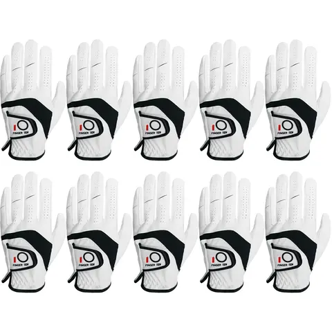 10 Pcs 뜨거운 모든 날씨 소프트 골프 장갑 남자 왼쪽 오른손 Cabretta 가죽 비 그립 편안한 Dropshipping