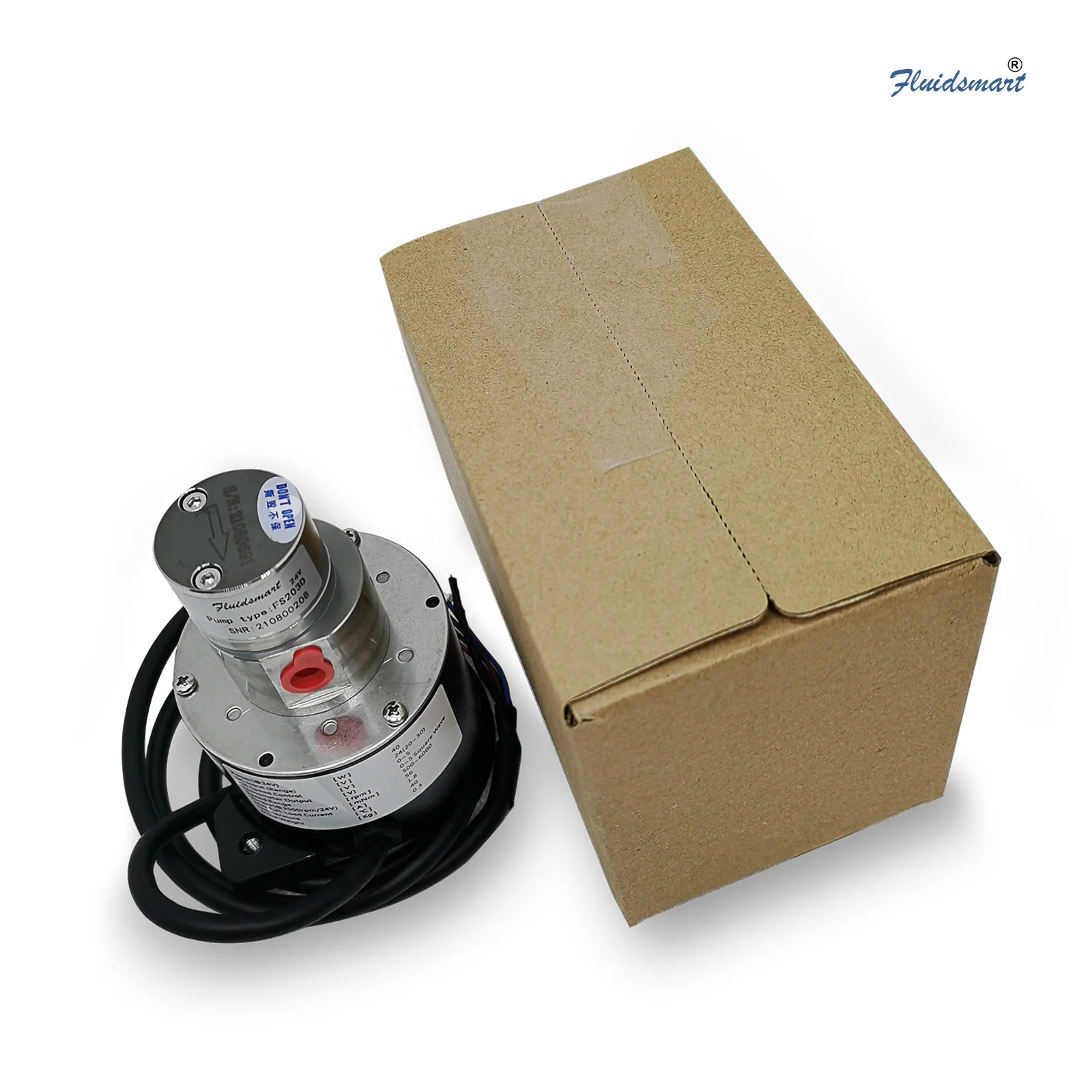 Fluidsmart FSG203D مضخة صغيرة خالية من الزيت والعتاد 24 فولت تيار مستمر 10 بار مضخة ضغط الفولاذ المقاوم للصدأ رئيس مضخة مغناطيسية صغيرة الصين