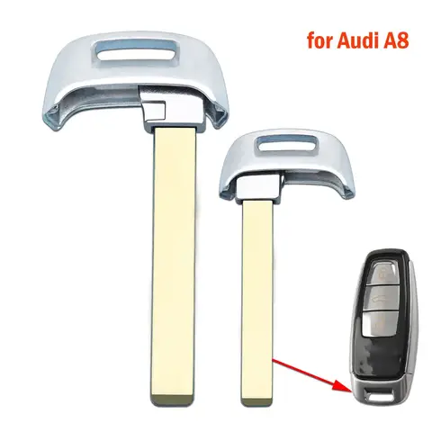 Audi A6 A7 C8 A8 Q8 용 원격 자동차 키 블레이드, 2017 2018 2019 2020 포브, 절단되지 않은 키 블랭크 교체 자동차 키 액세서리, 10 개