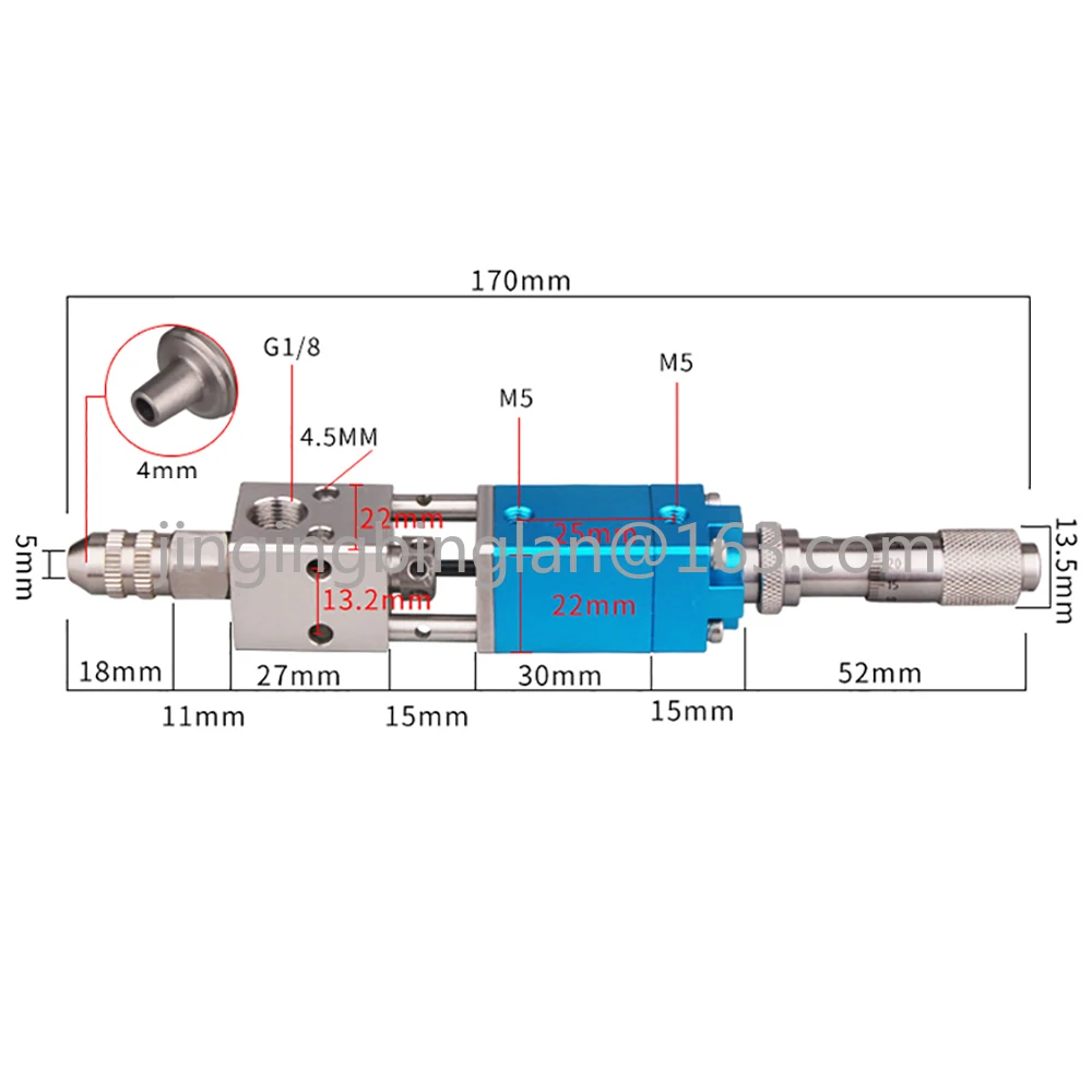 Industrial Dispensing Valve Pneumatic Double-Acting Needle-off Glue Dispensing Valve MY-2121Q With Micrometer Adjustment Knob