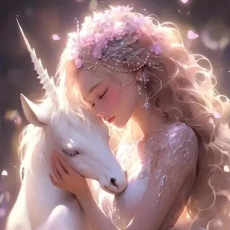 AB Diamond cross stitch Princess and Unicorn 5D DIY Diamond embroidery rhinestone painting Diamond Painting