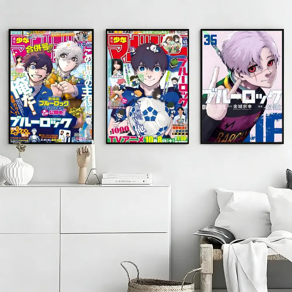 Anime Blue Lock Poster High-definition  poster stickers, suitable for bedroom, living room, home decoration