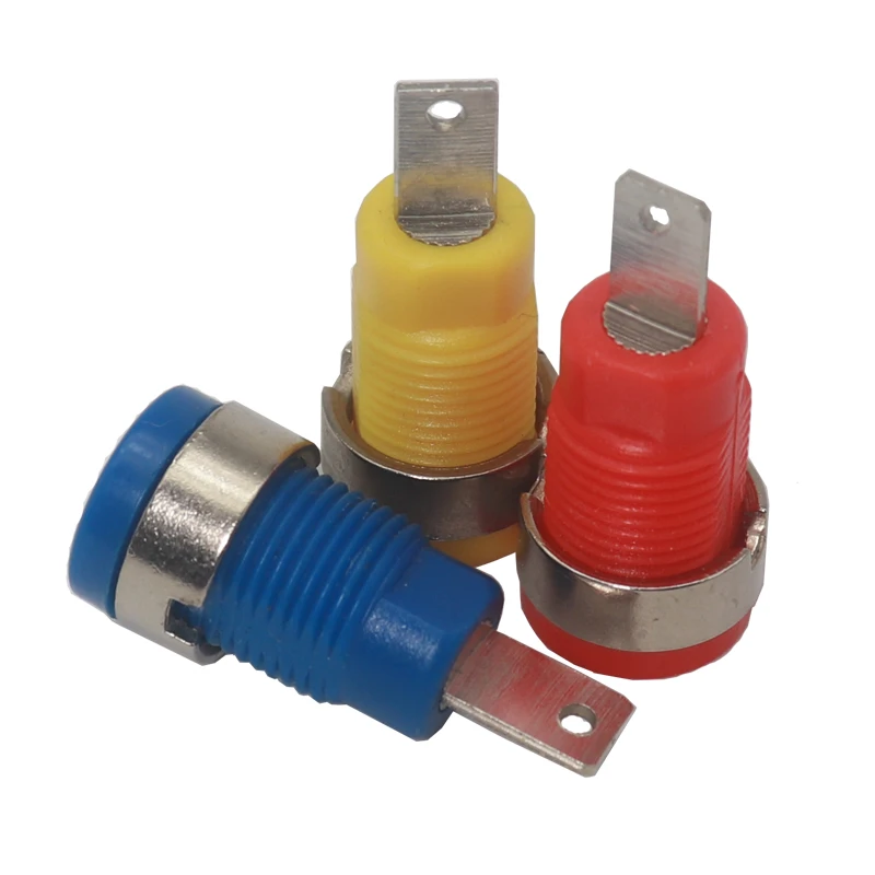 【5-2PCS】4mm banana socket - banana socket panel plug - high current instrument connection post - hole for opening