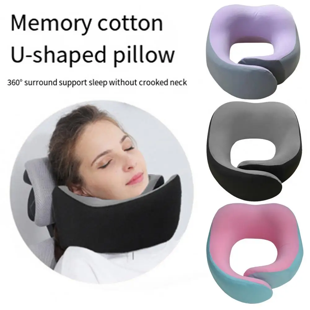 U-shaped Memory Foam Neck Pillow Adjustable Travel Pillow Adjustable Memory Foam Travel Pillow with Soft Touch for Comfortable