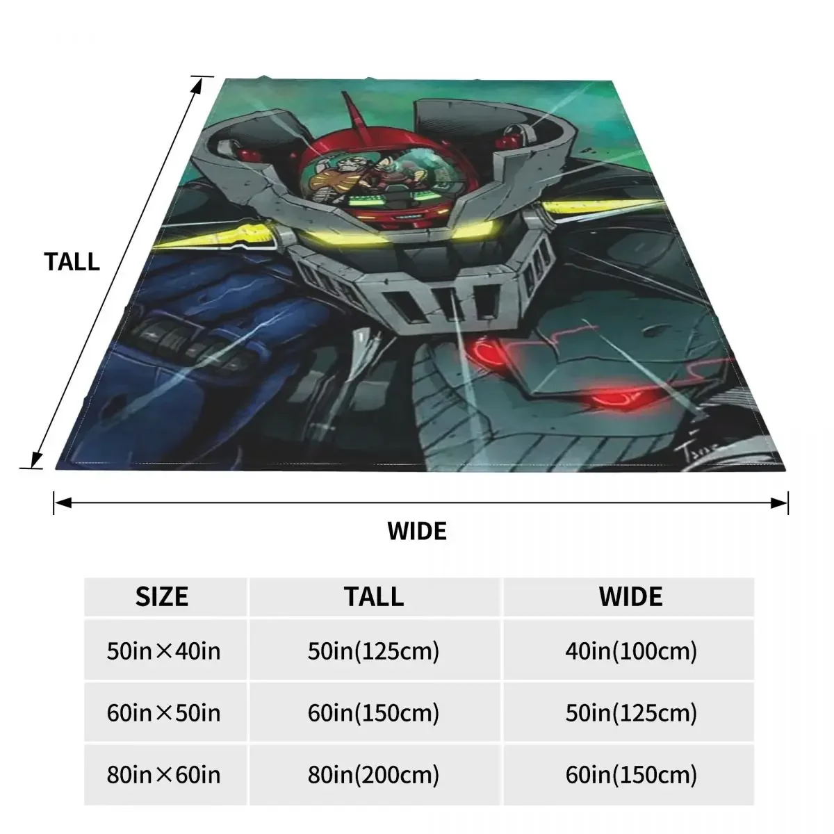 UFO Robot Mazinger Z Cartoon Blanket Flannel Decoration Anime Manga Soft Throw Blankets for Bed Outdoor Bedspread