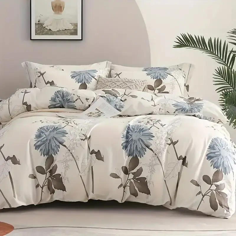 

Haoyijia Twin Big Flower Duvet Cover - Soft Floral Bedspread, Easy Care Bedroom Decor universals