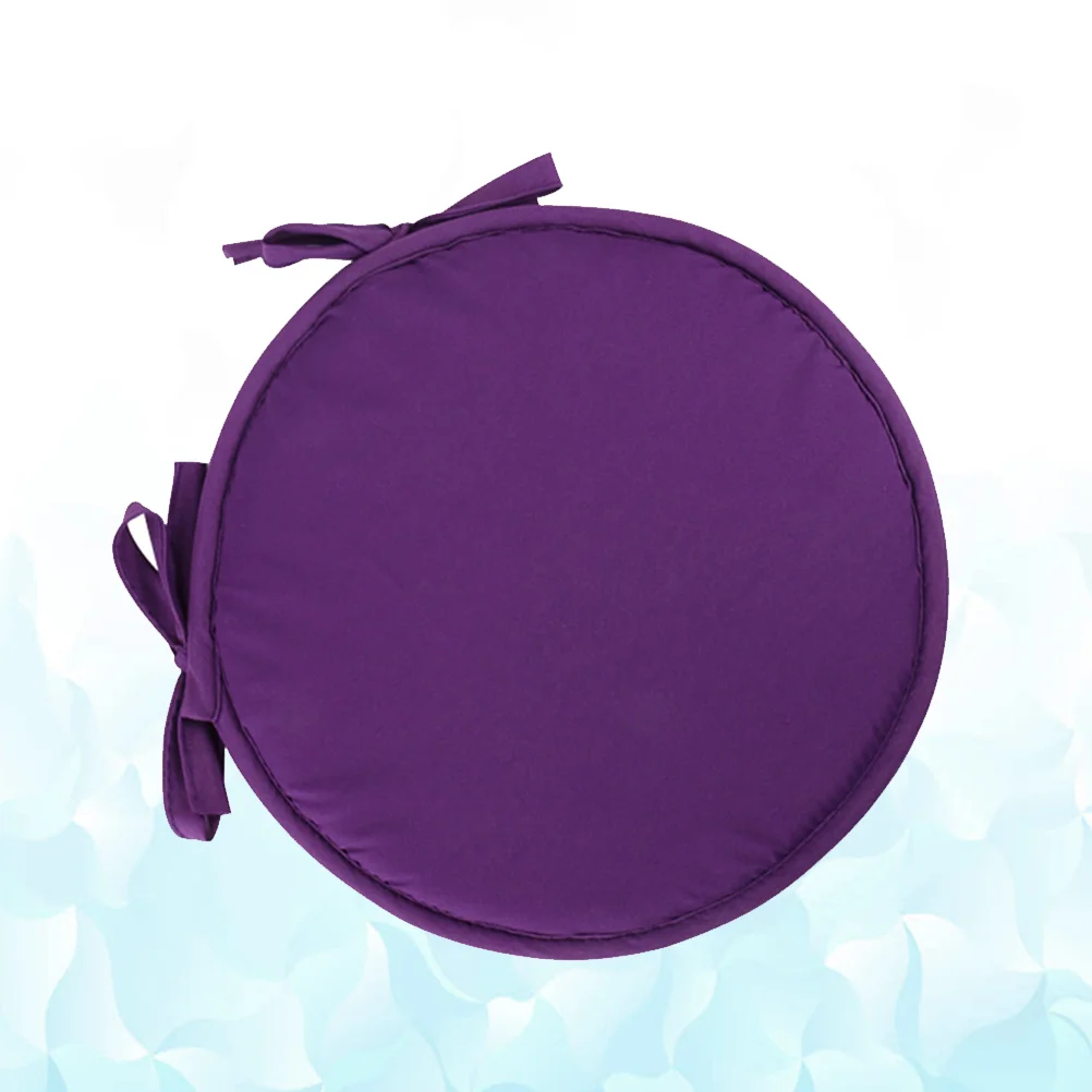 Round Seat Cushions Ties Bistro Outdoor Decorative Pillows Car Pad Chair for Home Purple