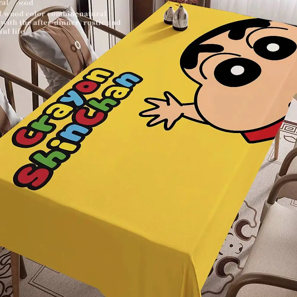 Cartoon Crayon Shin-chan Tablecloth Home Dinner Party Table Cover Wedding Banquet Outdoor Cover Hotel Decoration Tablecloths
