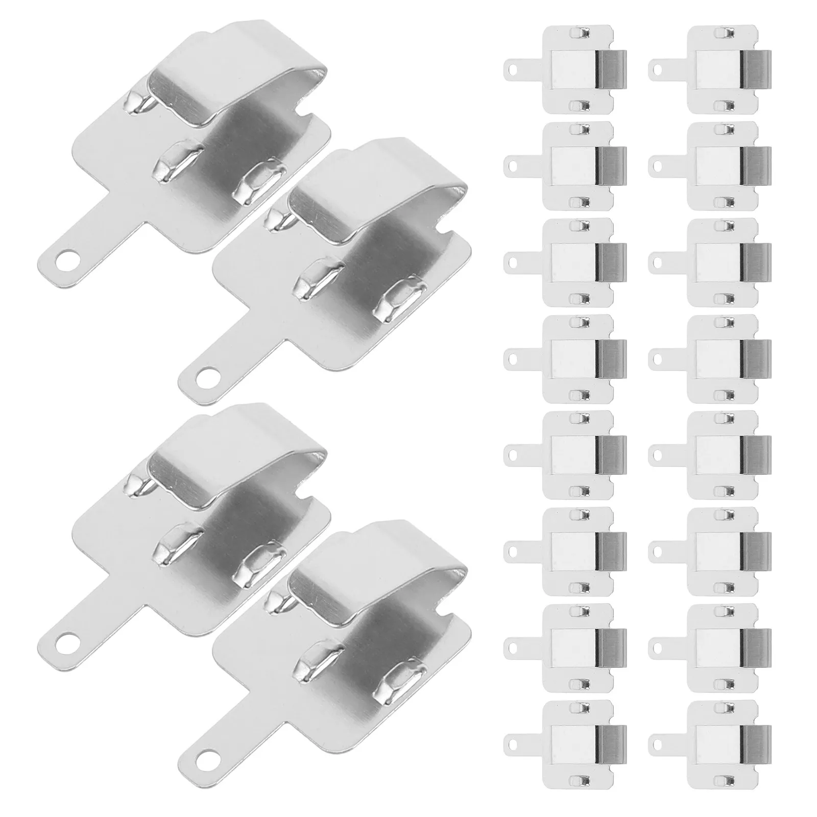 20Pcs Battery Contact Spring High Elasticity Metal 9V Battery Terminal Contact Plate Replacement Equipment Electronic Repair