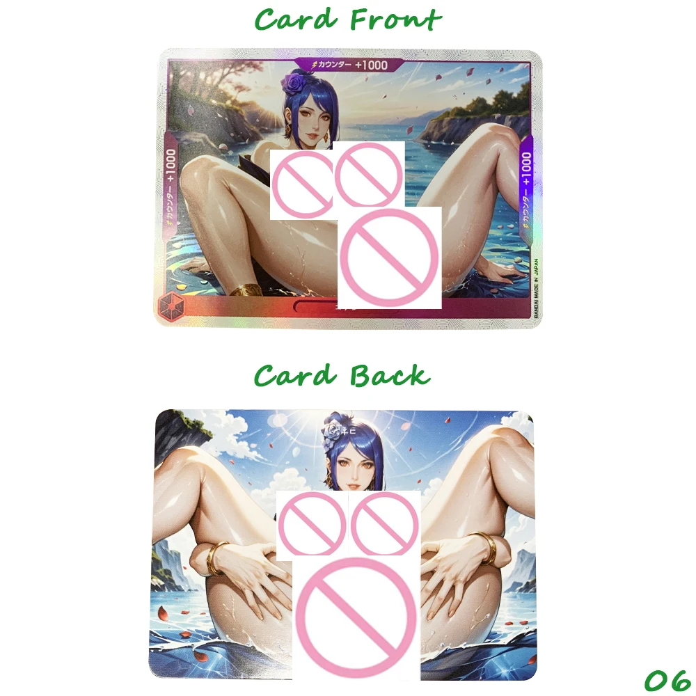 Sexy Anime Naked Girl Collection Card Big Breasted Beauties Nude Card Refractive Color Flash Embossed Textured Otaku Gifts