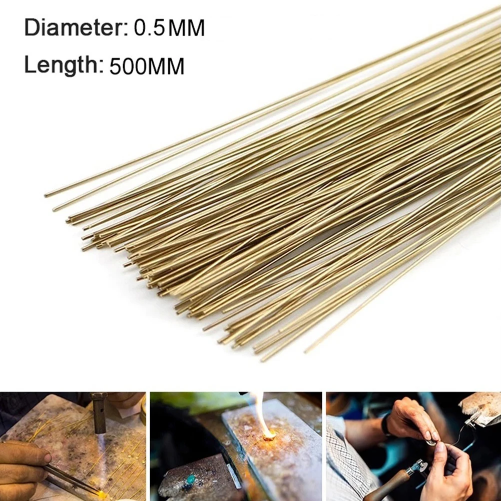 10pcs 1.64ft Silver Welding Rods Gold Soldering Wire Soldering Rods For Jewelry Bracelets Earrings Necklaces Making Repair Tool