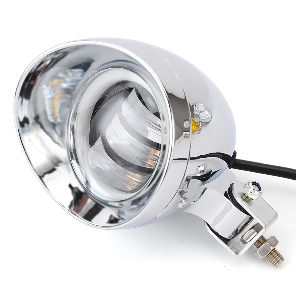 

12V LED Motorcycle front Fog Light for most of Cruisers Cafe racers custom application