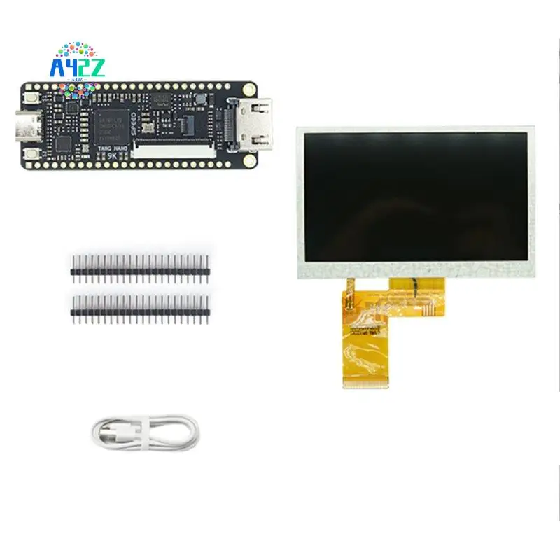 A42Z-For Tang Nano 9K FPGA Gaoyun GW1NR-9 RISC-V RV -Compatible Development Board+4 Inch SPI Screen+2.54Mm Pin Header