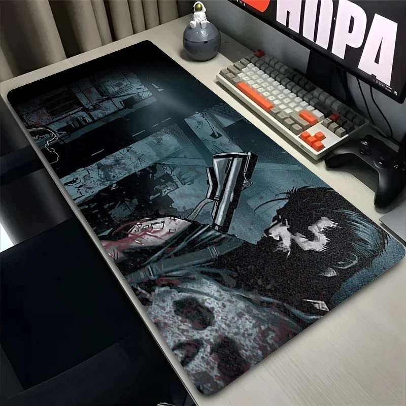 Laptop Office Table Mat Mousepad Keyboard Gaming Non-slip Deskmat Mouse Pad Gamer Accessories Desk Mats Punisher  Rubber Carpet