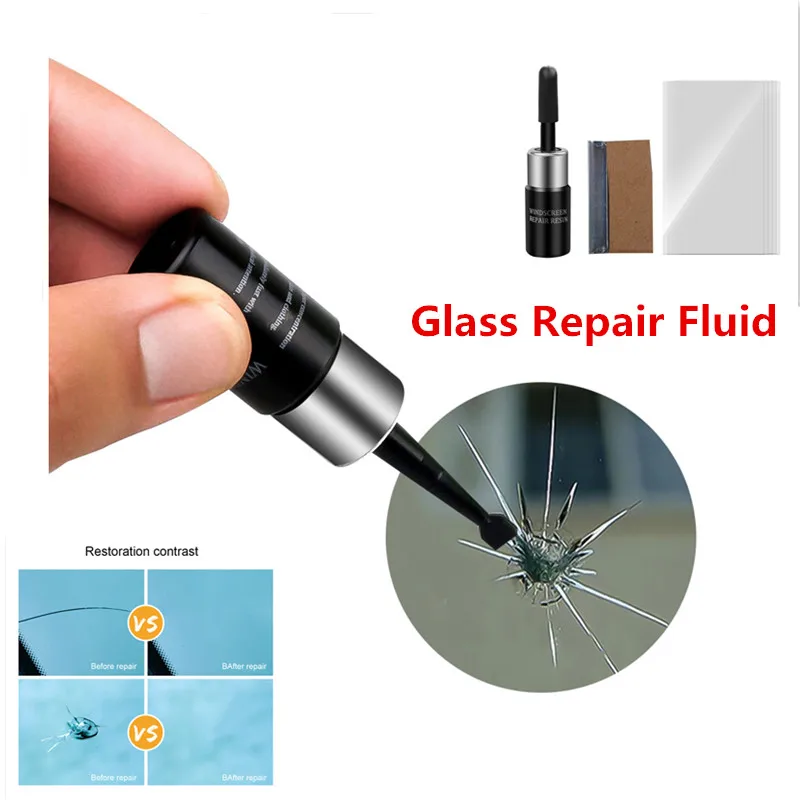 Car Windshield Glass Repair Resin Kit Glass Screen Repair Fluid Kit Glass Nano Repair Fluid Scratch Crack Restore Window Repair