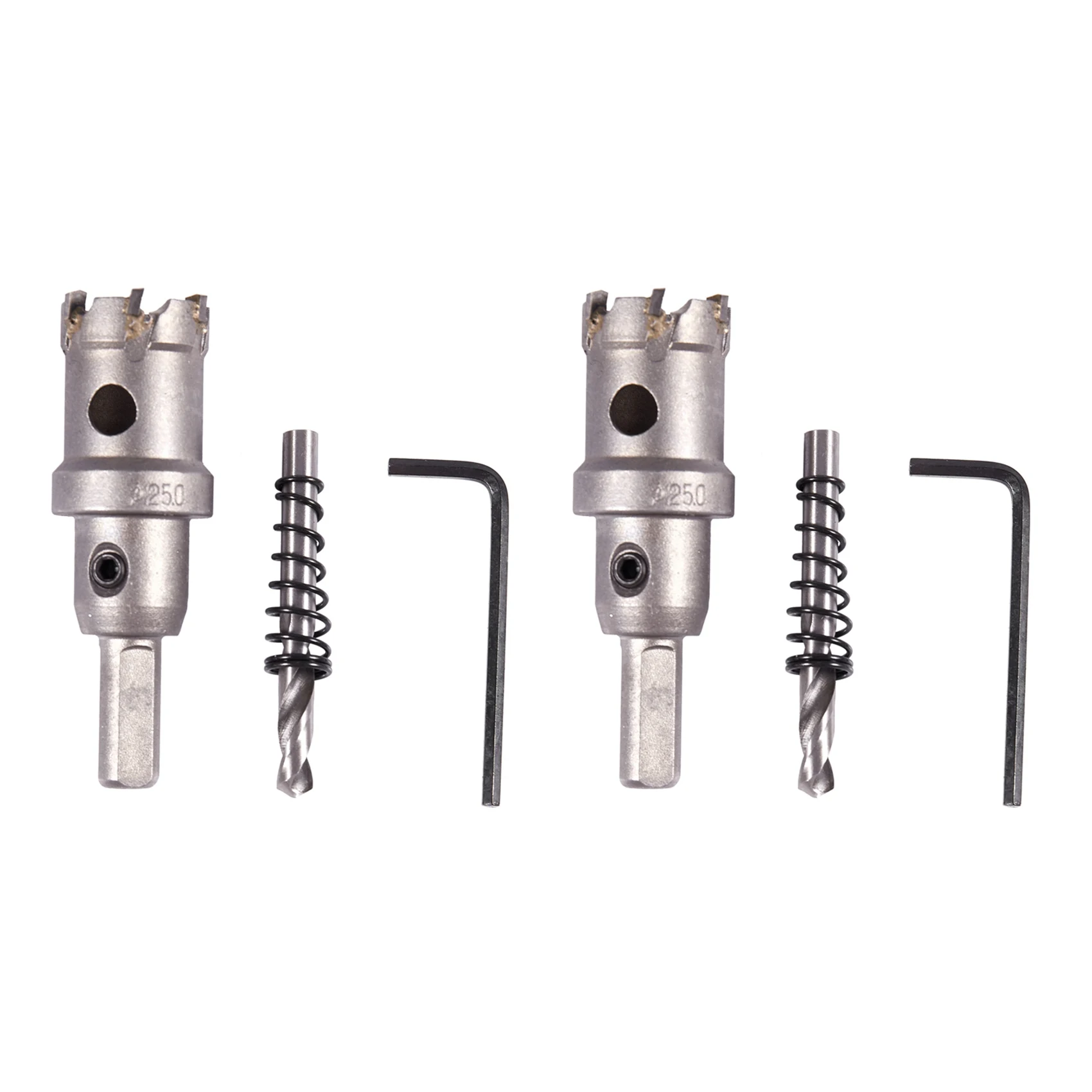 2X Carbide Tip Metal Cutter Stainless Steel HSS Drill Bit Hole Saw Holesaw Size:25Mm-A68E