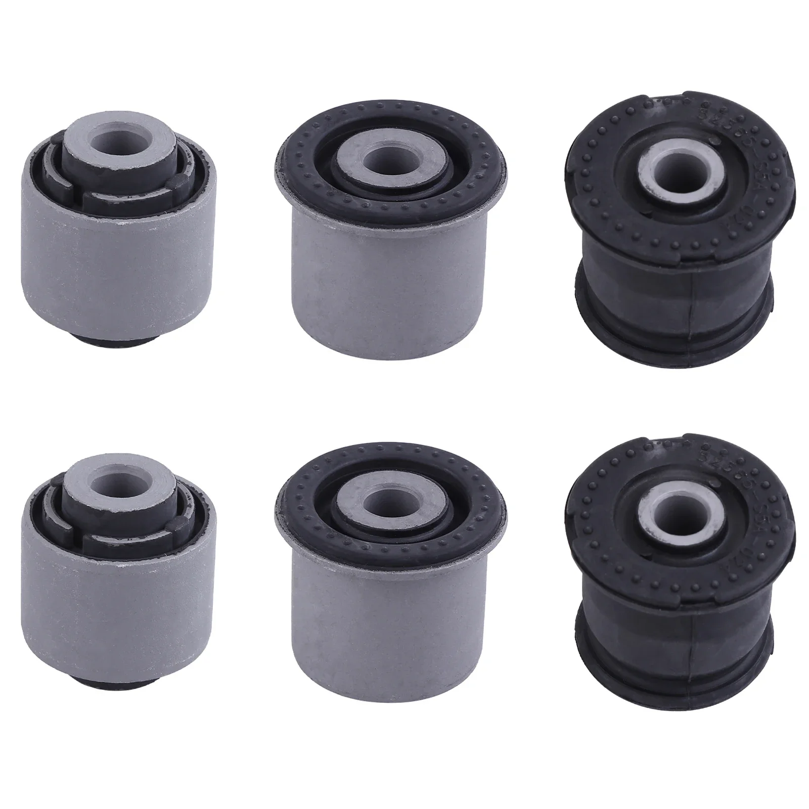

Set of 6 Rear Lower Knuckle Bushing 1204129 1204130 1203611 Compatible for Honda Civic 01-05 CRV 02-06 Element 03-06