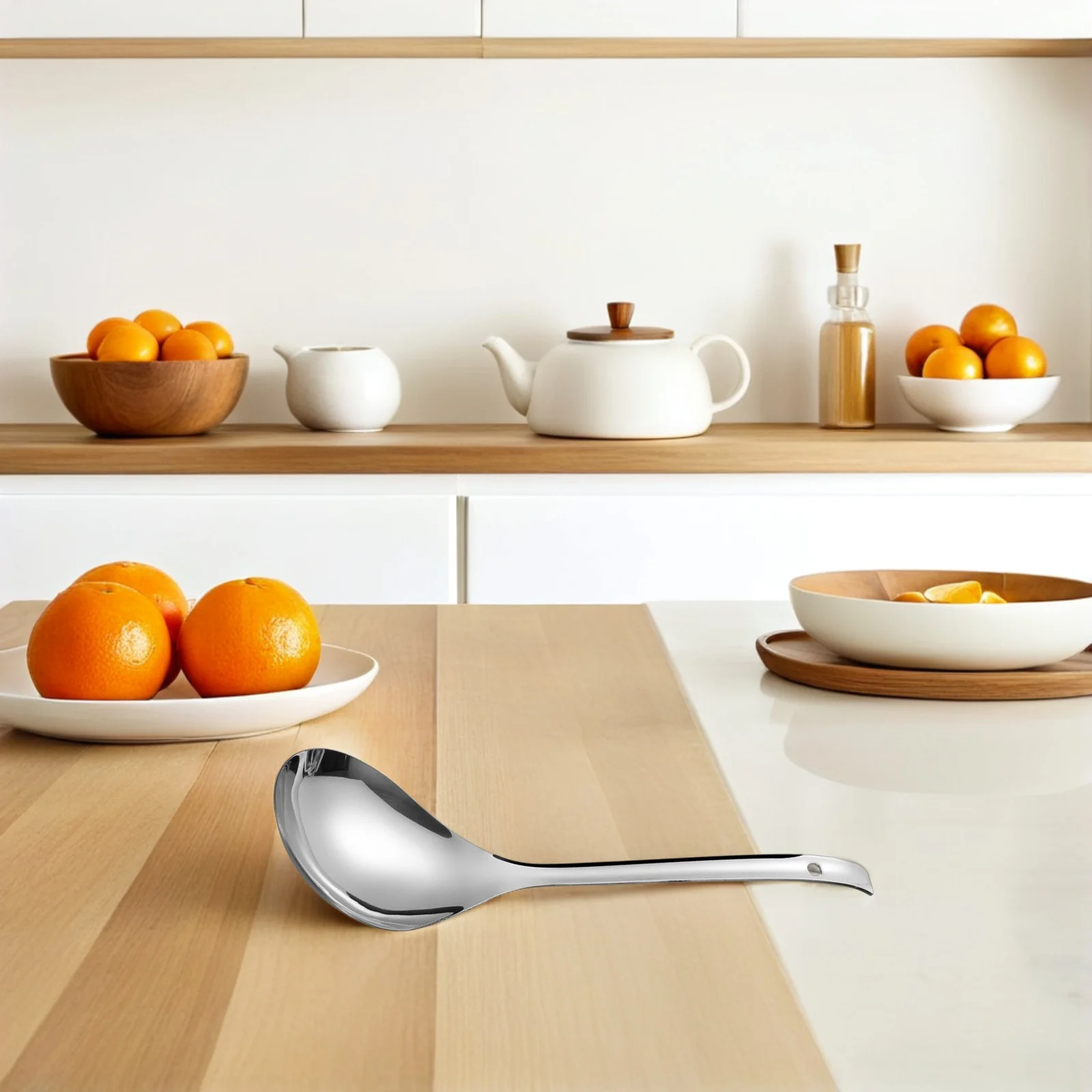 

2pcs Stainless Steel Kitchen Strainer Spoon Heavy Duty Fine Mesh Ladle For Hot Pot Oil Filtering Cooking Scoop