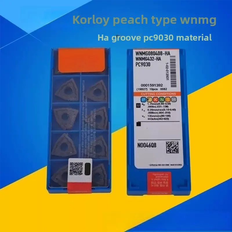 

100% Original Genuine Korean CNC Inserts WNMG080404 WNMG080404-HA HA PC9030 Guarantee Authenticity