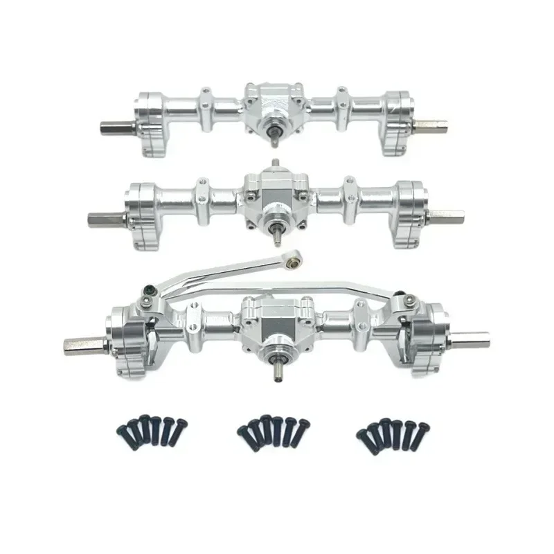 ชุดอัพเกรดโลหะสำหรับเพลาประตูหน้า กลาง และหลัง สำหรับรถบังคับวิทยุ WPL 1/16 B16 B36 ขับเคลื่อนหกล้อ