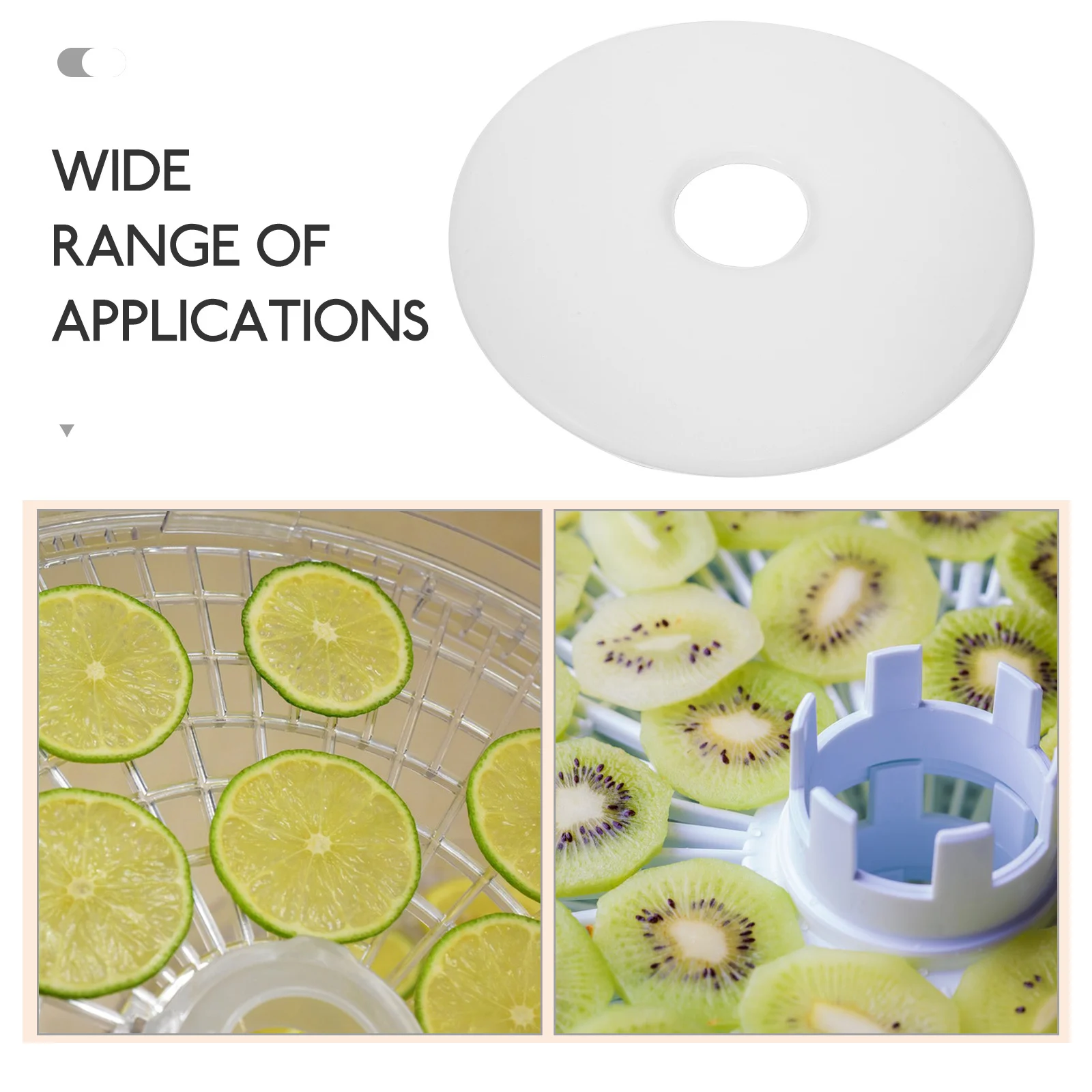 

Plastic Dehydrator Sheets Round Non-Stick Fruit Vegetable Meat Drying Mat Large Size Dehydrator