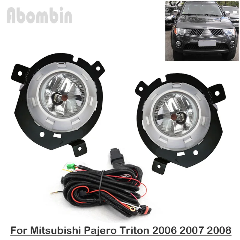 

Front Bumper Lamp Daytime Running Halogen Fog Light Assembly with Wiring Kit For Mitsubishi Pajero Triton 2006 2007 2008