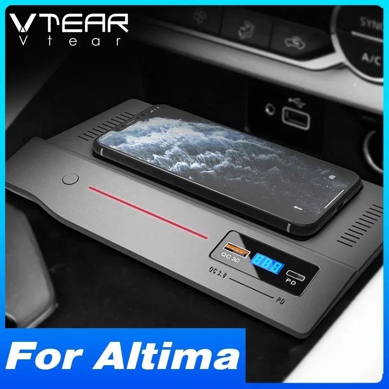 

Car Wireless Charger For Nissan Teana Altima 2022-2019 Accessories 15W Fast Phone Charging Plate Interior Modification Parts