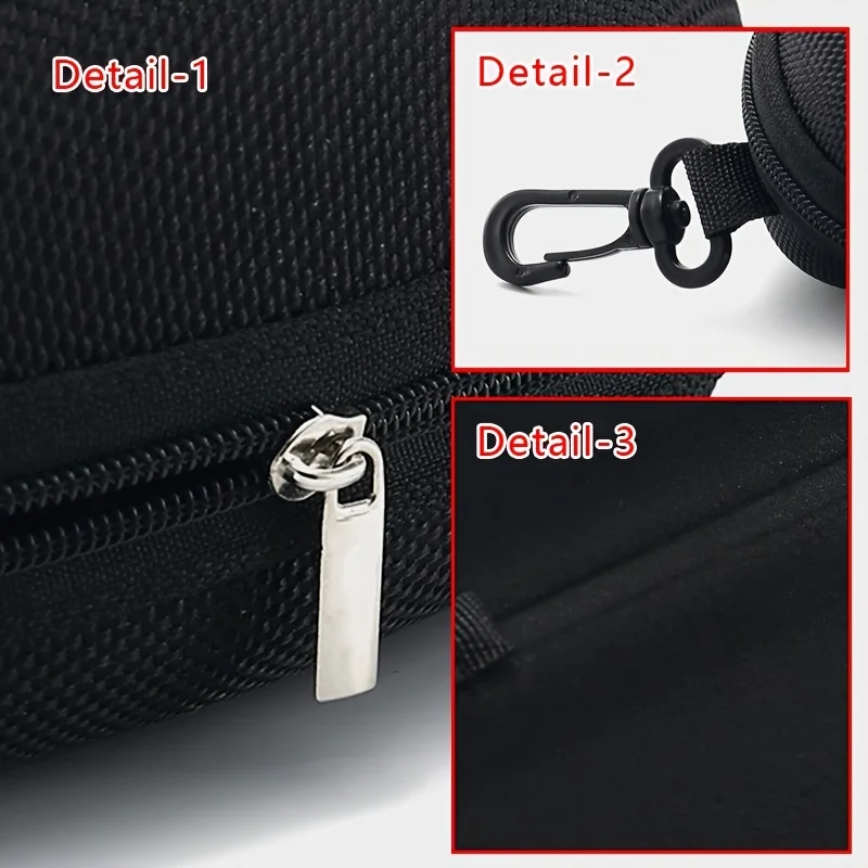 Portable Zipper Carabiner Sunglasses Protector Box Hard Eye Glasses Case Travel Pack Glasses Case Eyewear Accessories With Hook