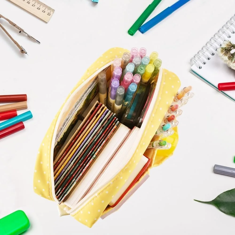 E-WEICHEN Organizer Portofolio Banyak Saku dengan Ritsleting, Tas Makeup Perlengkapan Perjalanan untuk Wanita, Alat Tulis Tahan Air Sederhana