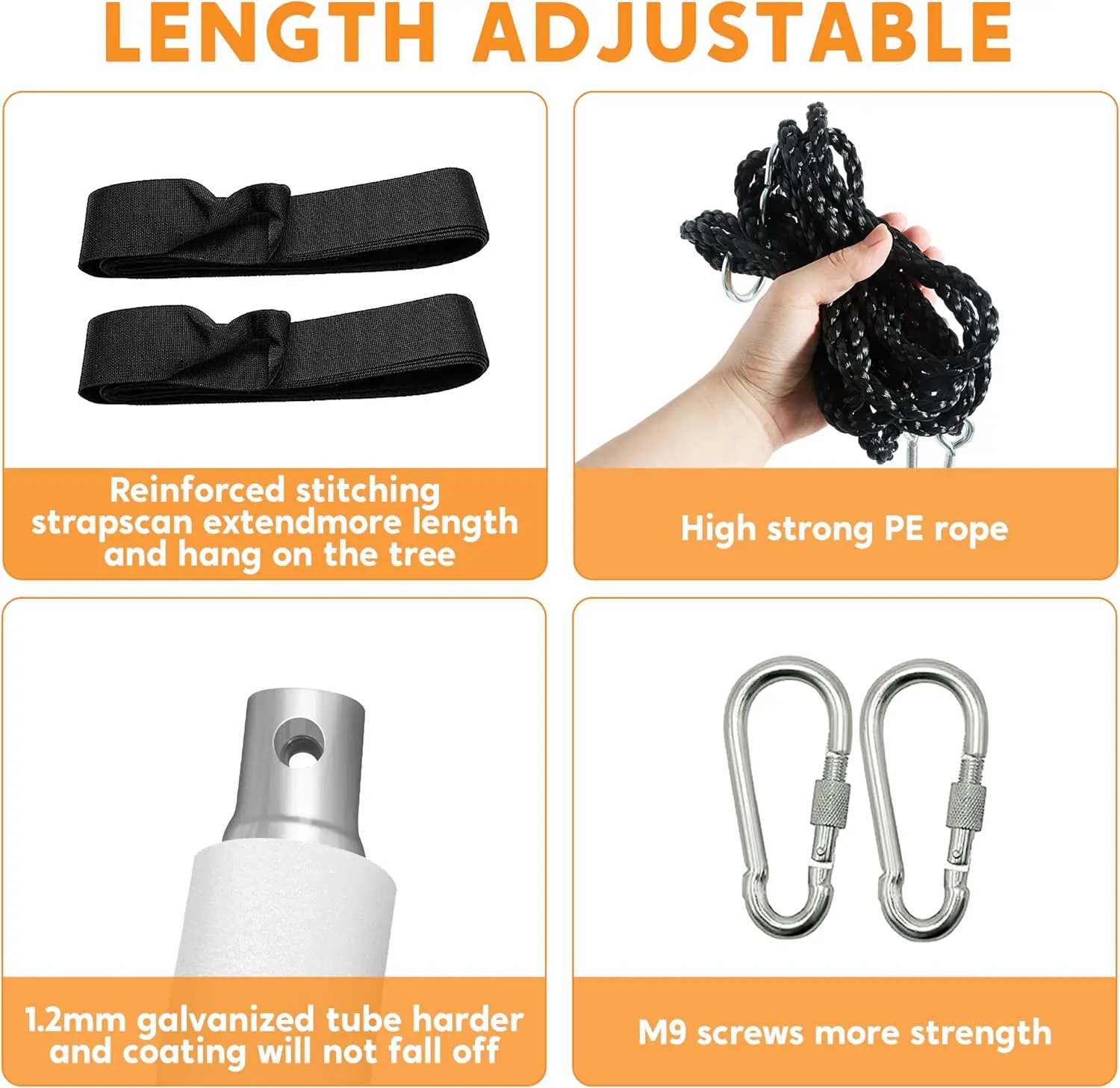 JOYFY Juego de columpio de árbol con platillo de 40 ", capacidad de peso de 900 libras, columpios Oxford impermeables y con correas colgantes para patio de juegos para niños al aire libre