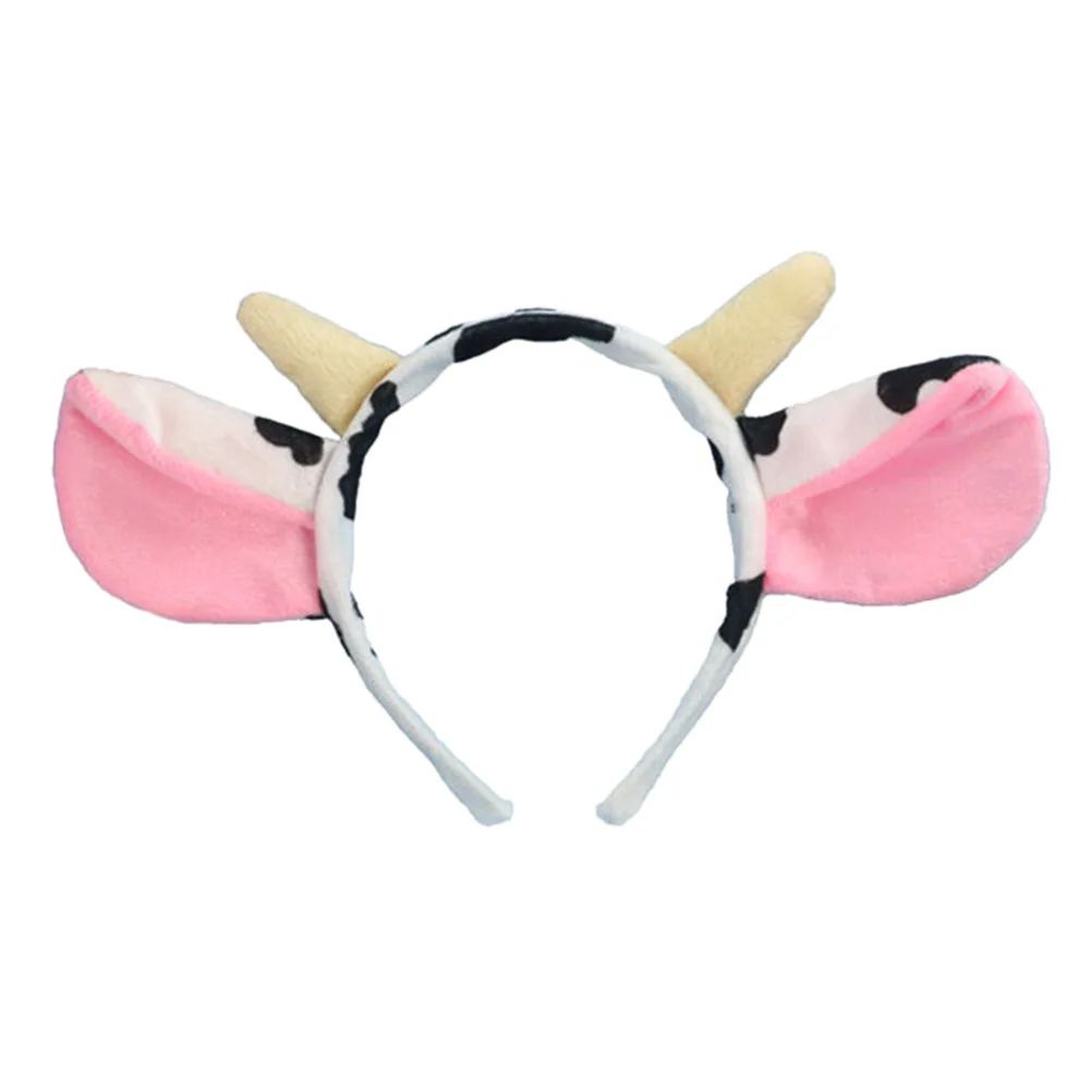 

3 шт., повязка на голову с ушками, хвост, галстук-бабочка, комплект премиум-класса, аксессуары для Хэллоуина, косплея, вечеринки, маскарада, карнавала, нарядное платье, костюм коровы