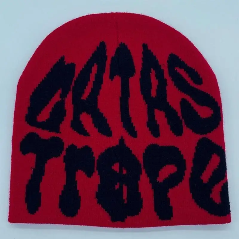 

652F Y2k Beanie Hat Slouchy Beanie Hip Hop Beanie Warm Beanie Halloween Accessories Slouchy High School Teens