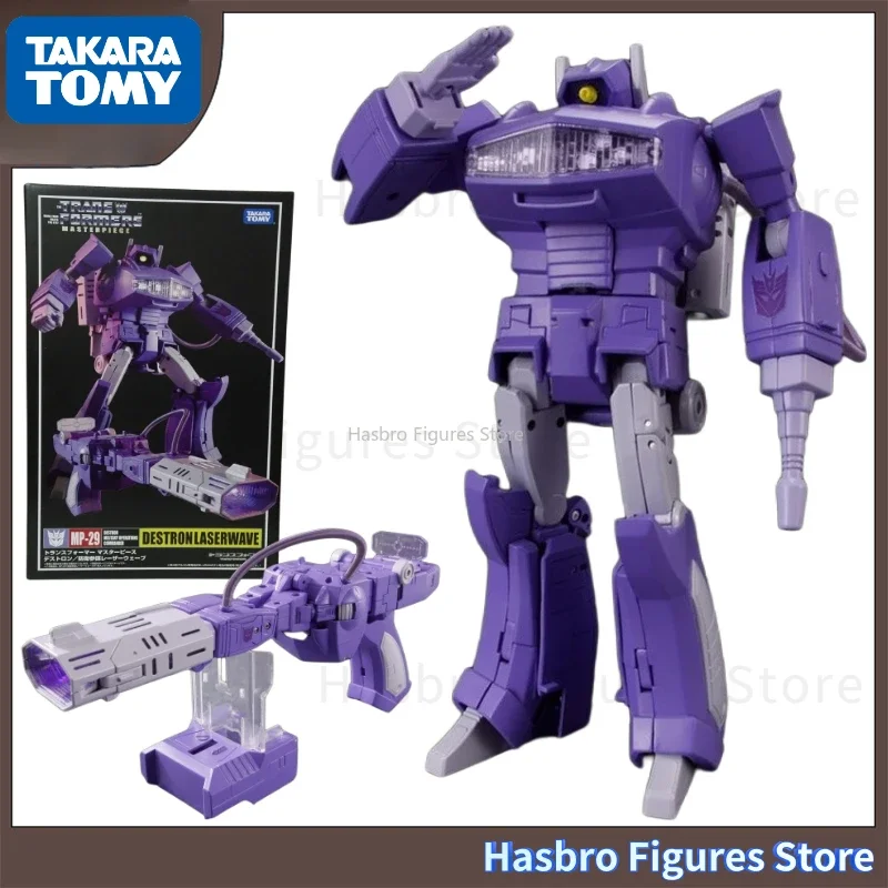 W magazynie TakaraTomy Transformers Destron Operacje wojskowe Dowódca Laserwave MP29 KO Model postaci Kolekcja zabawek Prezent