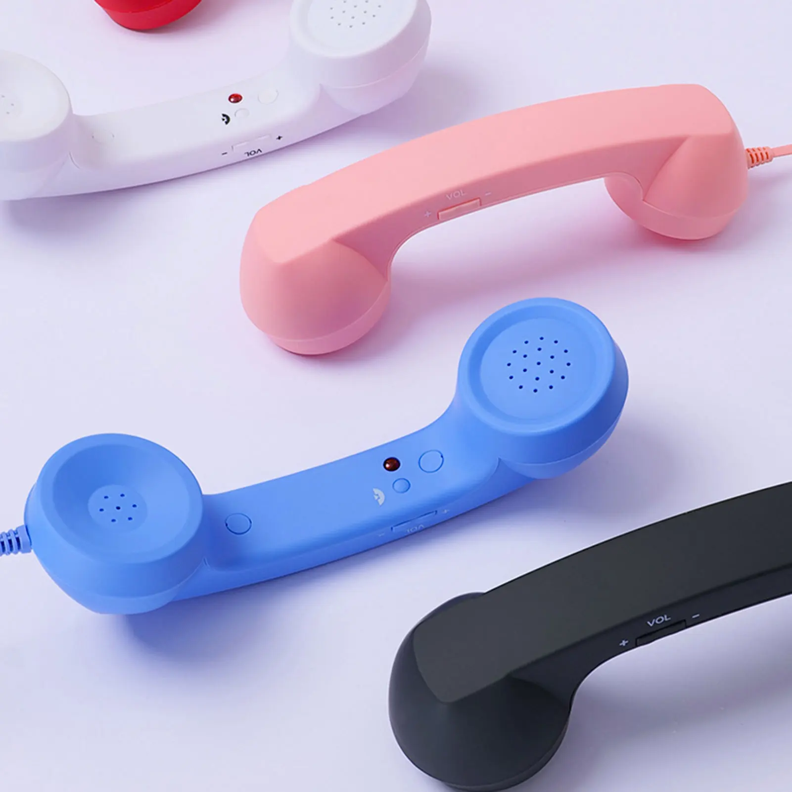 مكالمات هاتفية سلكية من النوع C هواتف استقبال طراز عتيق ملحق مكالمات قابس تشغيل مكالمات واضحة سماعة رأس رفيق