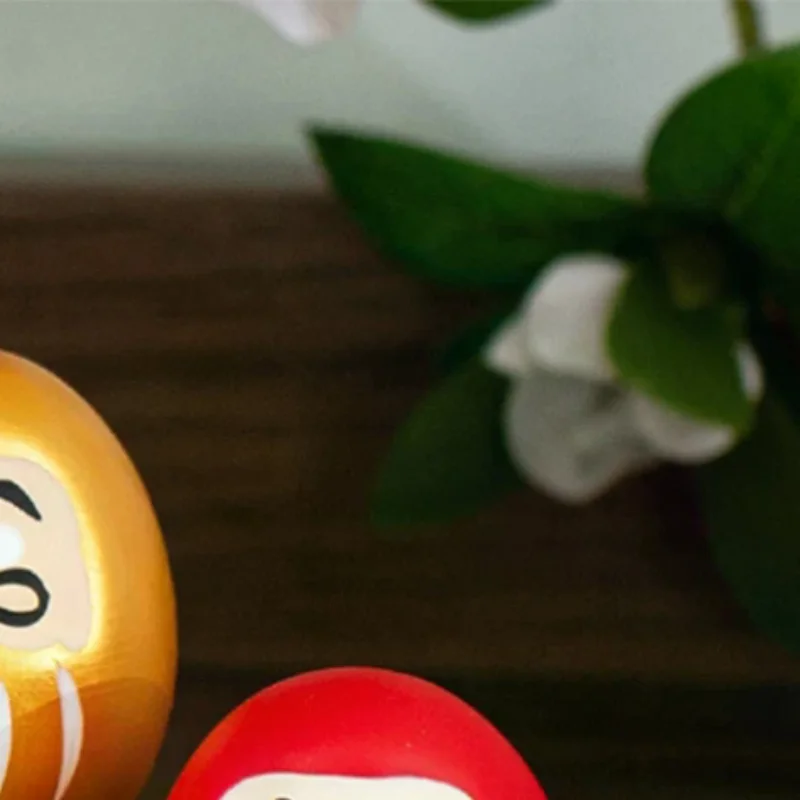 Muñeca Daruma de cerámica japonesa, artesanía inspirada en la riqueza, decoración de prosperidad, amuleto de la suerte, adorno de la fortuna, paisaje, decoración de escritorio para el hogar