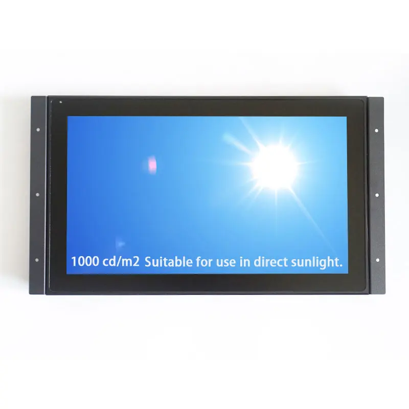 15.6 inch 1000nits daylight visible touch screen outdoor 1080p high brightness lcd monitor sunlight readable touch display