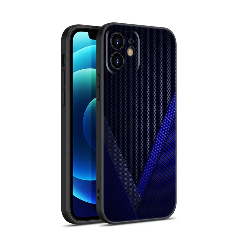 Car Carbon Fibre Phone Case For Apple iPhone 13 12 Mini 11 Pro XS Max XR X 8 7 6S 6 Plus SE 2022 2020 5S 5 Soft TPU Black Cover