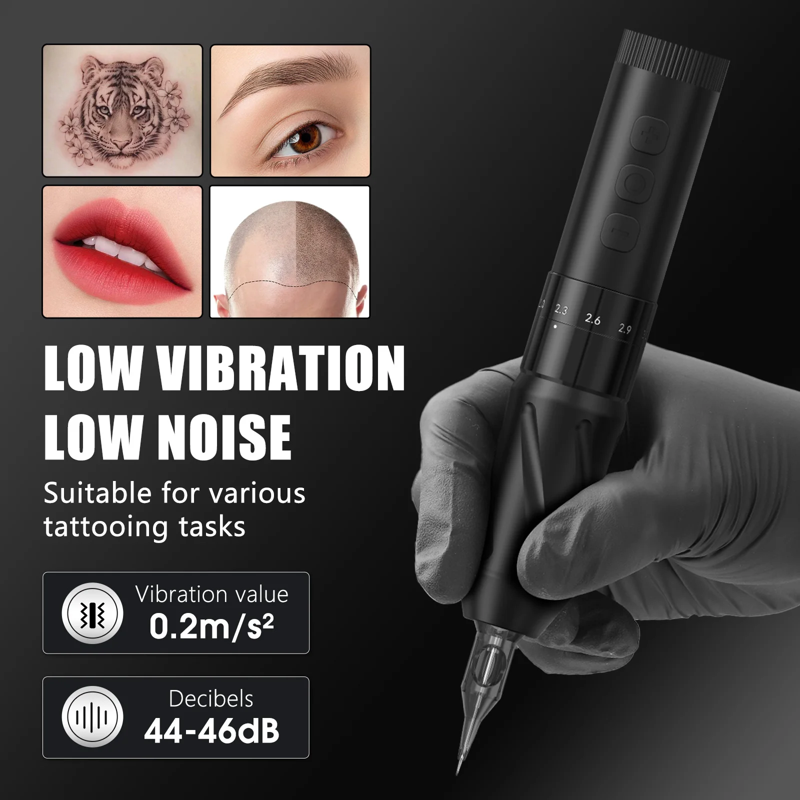 T-Rex Wireless Rotary Tattoo Machine pen 6 Adjustable Stroke Length Professional Tattoo Gun Suitable for Tattoo Artists