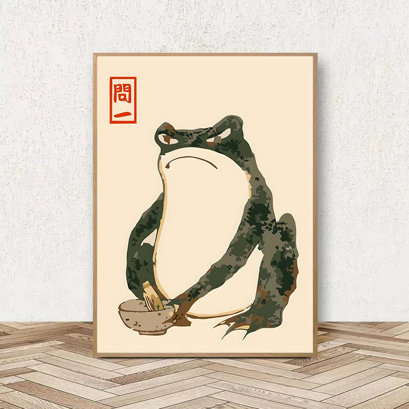 خمر اليابانية مجردة الكلاسيكية المشارك مجردة قماش بتصميم قديم اللوحة طباعة جدار صورة فنية لغرفة المعيشة ديكور المنزل