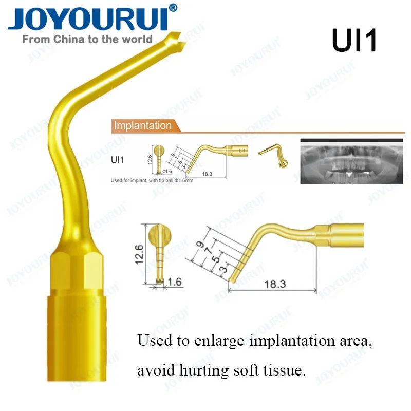 Dental Piezo Surgery Tips for Sinus Lift Bur Implant Bone Cutting Oral Dental Piezo Surgery Tip for Mectron Woodpecker