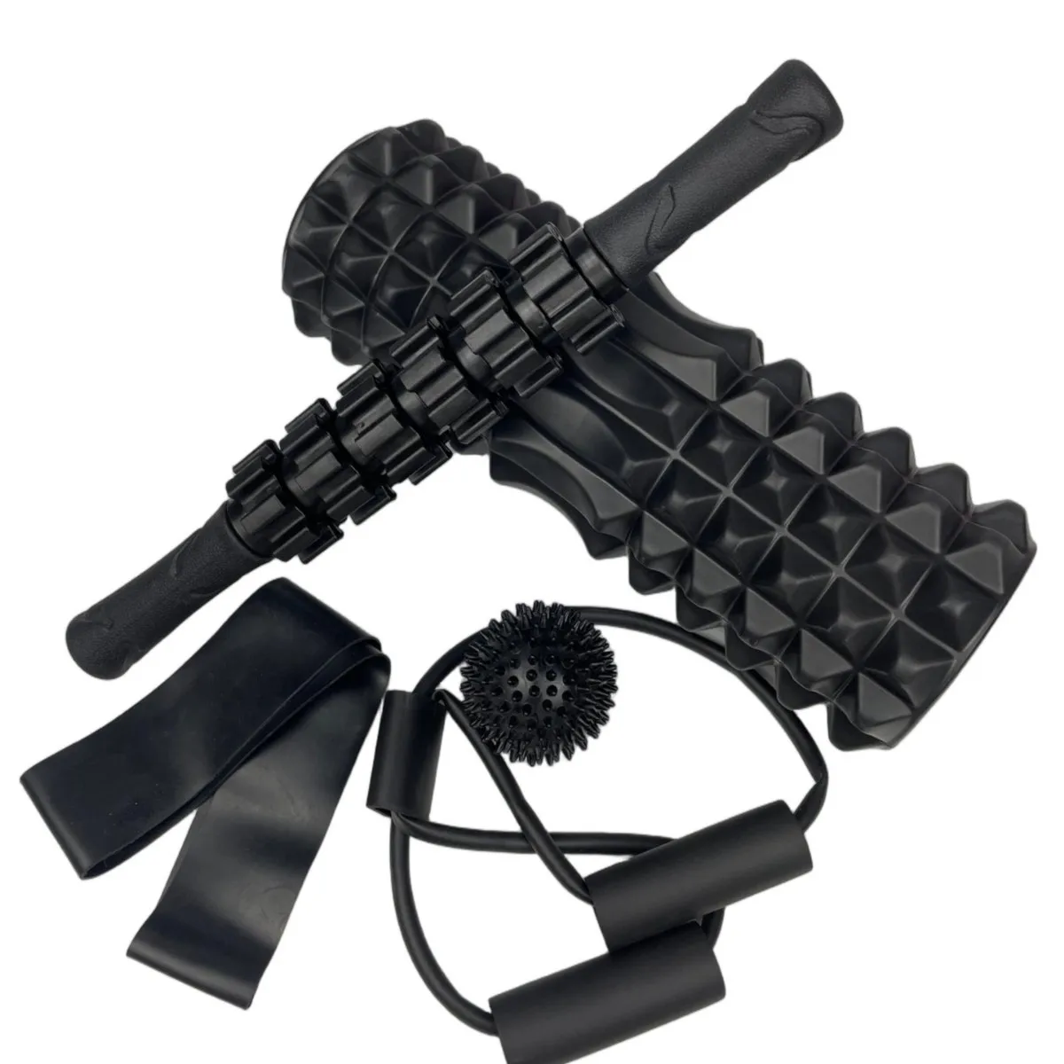 5 in 1 Set, Trigger Point Foam Roller Massage Stick Massage Ball for Deep Muscle Massage Pilates Yoga,full Body Fitness Exercise