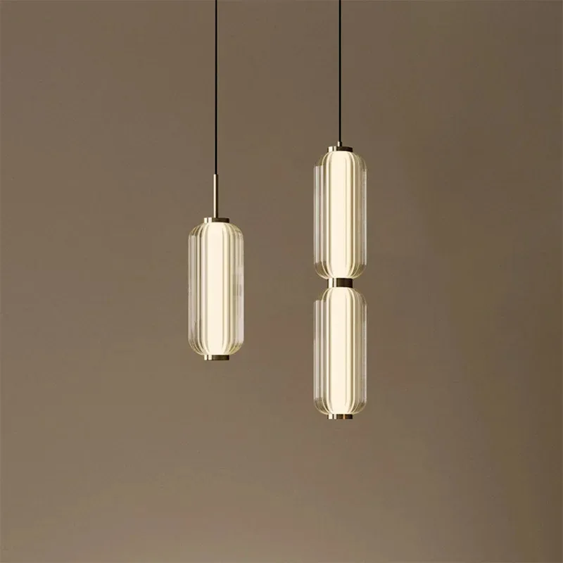 

Minimalist Bedside Glass Pendant Light Nordic Chandelier Dining Room Living Room Designer Hanging Lamp Decor Fixture