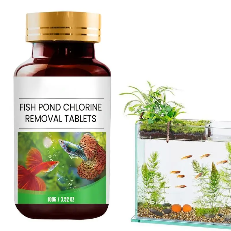 Fish Pond Chlorine Removal Tablets Aquarium Fish Tank Water Purifier Algae Remover Water Purification Cleaner EffervescentTablet