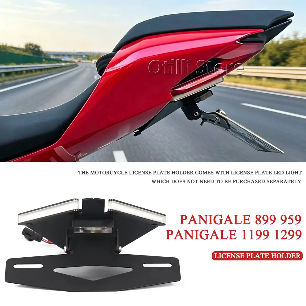 

New Motorcycle CNC Tail Tidy Brake Taillight LED Turn Signals License Plate Bracket Fit For Ducati Panigale 899 959 1199 1299
