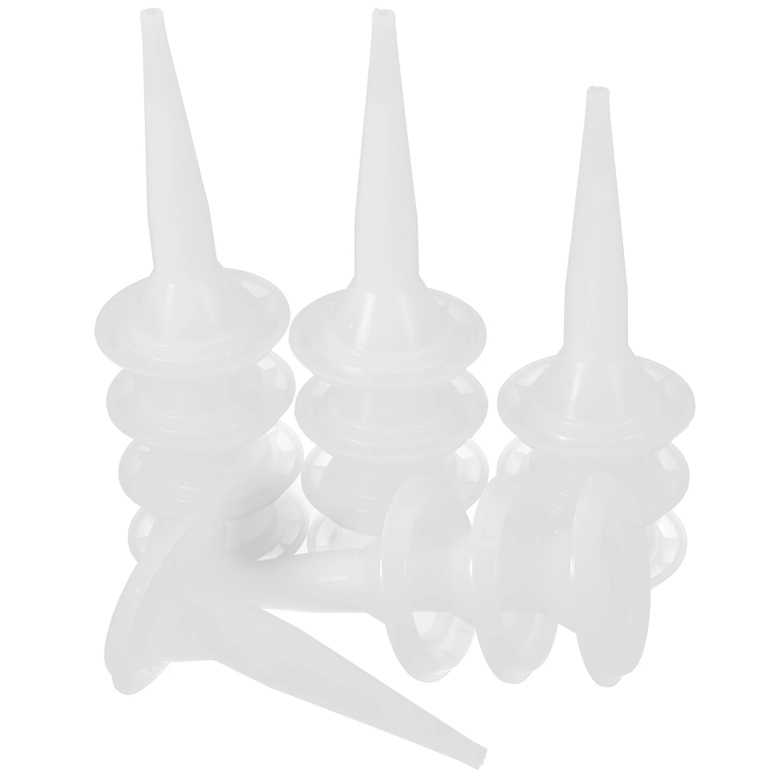 

50pcs Caulking Nozzles Applicator Tips Silicone Caps Precision Sealant Tool Reusable Sturdy V-Shaped Design