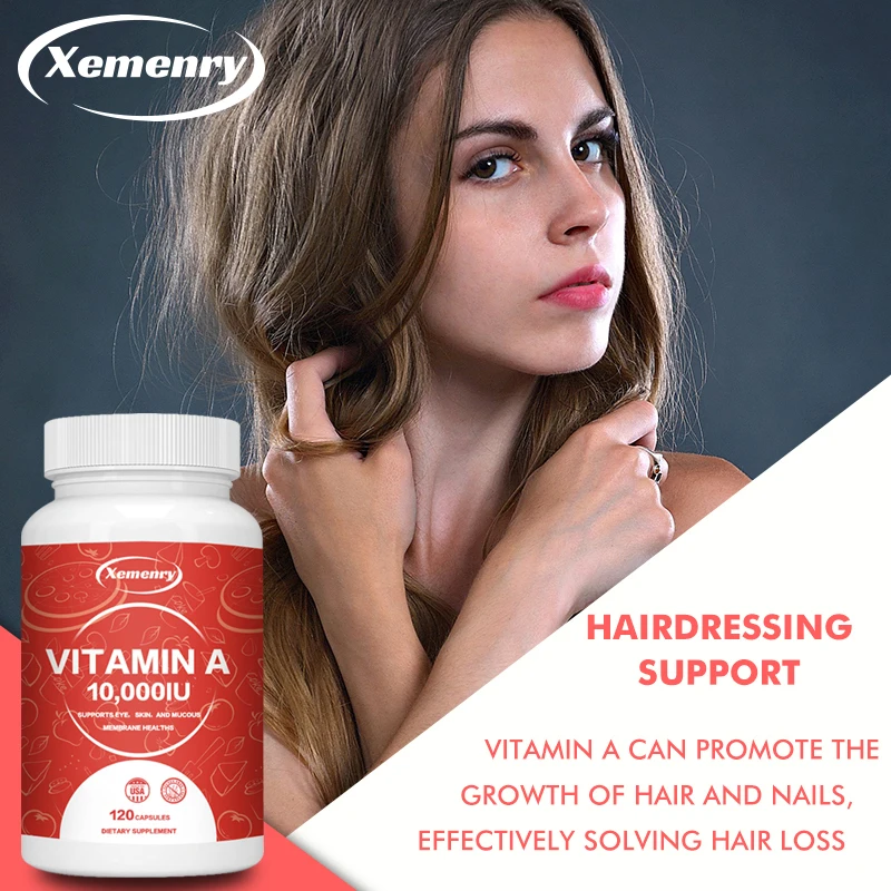 Vitamin A 10,000 IU - Promotes Skin and Eye Health, Strengthens The Immune System