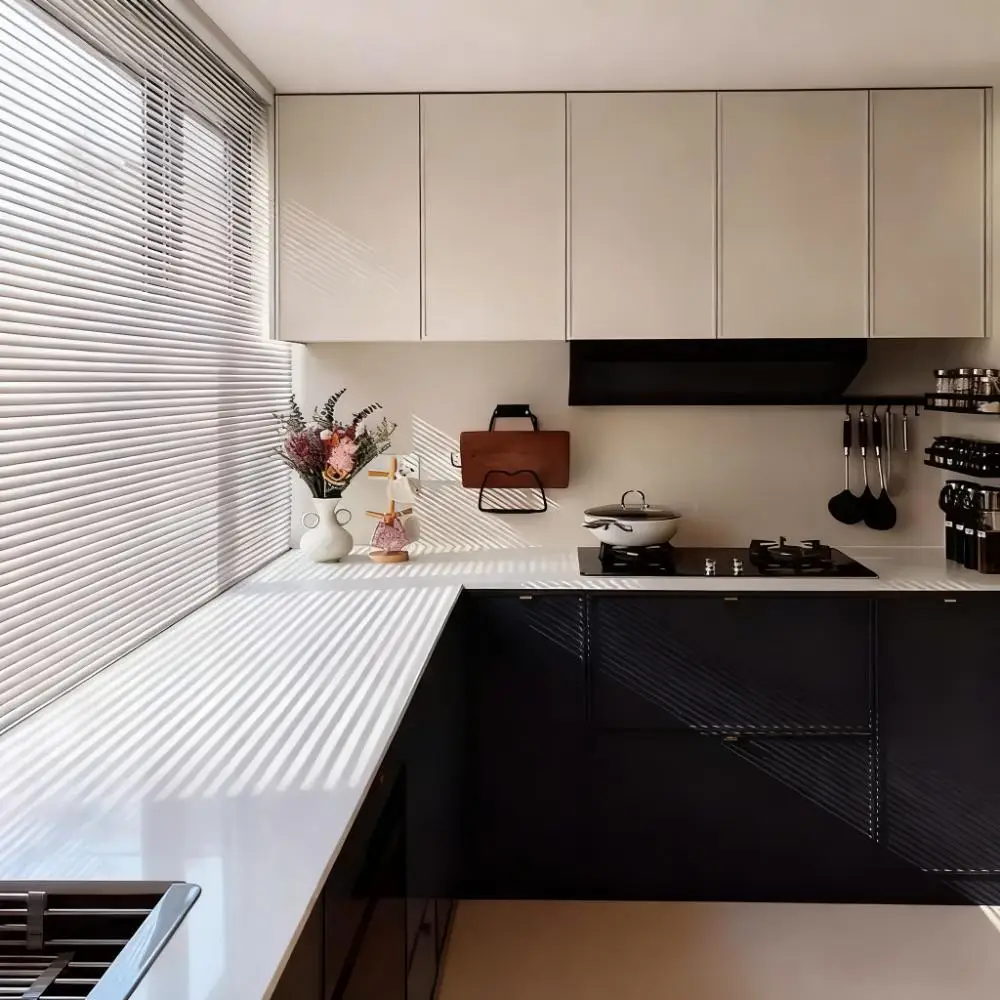 

nc-Customized Whole-House Modern Minimalist Solid Wood Outdoor U Shape Kitchen Cabinets with Factory Customization#