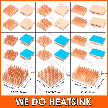 WE DO HEATSINK 20x20x7mm 25x25x7mm 30x20x7mm Heat Sink Without or With Thermal Pad, Various Copper Shape Size Options