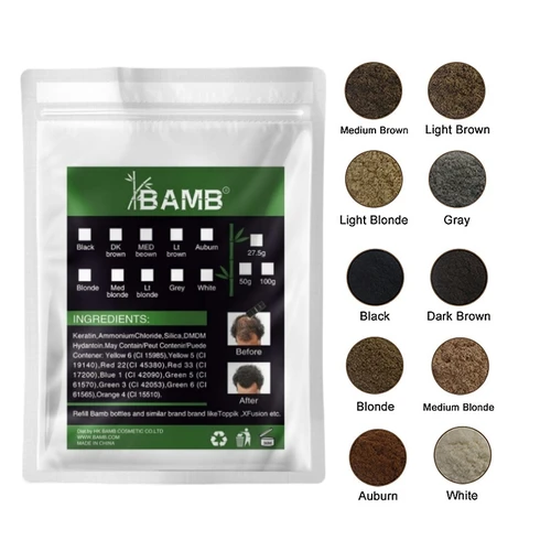 Imagen 2 del producto 100g nueva planta Natural fibras para el cabello queratina fibra de construcción del cabello en polvo instantánea Reborn pérdida de cabello fibra en polvo crecimiento de la línea del cabello